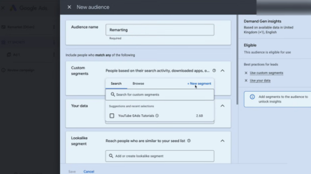 Cara Setting Kampanye Demand Gen Google Ads - Audiens