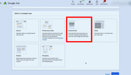 Cara Setting Kampanye Demand Gen Google Ads - step 3